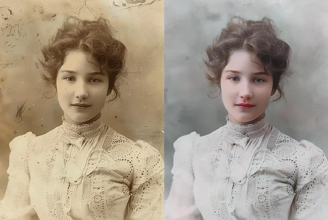 Restauração de foto - Antes e Depois