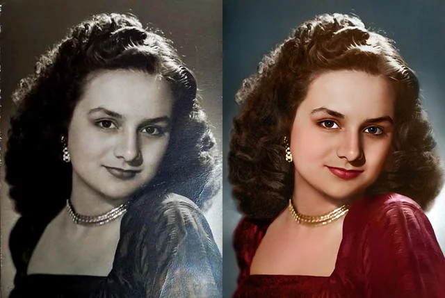 Restauração de foto - Antes e Depois