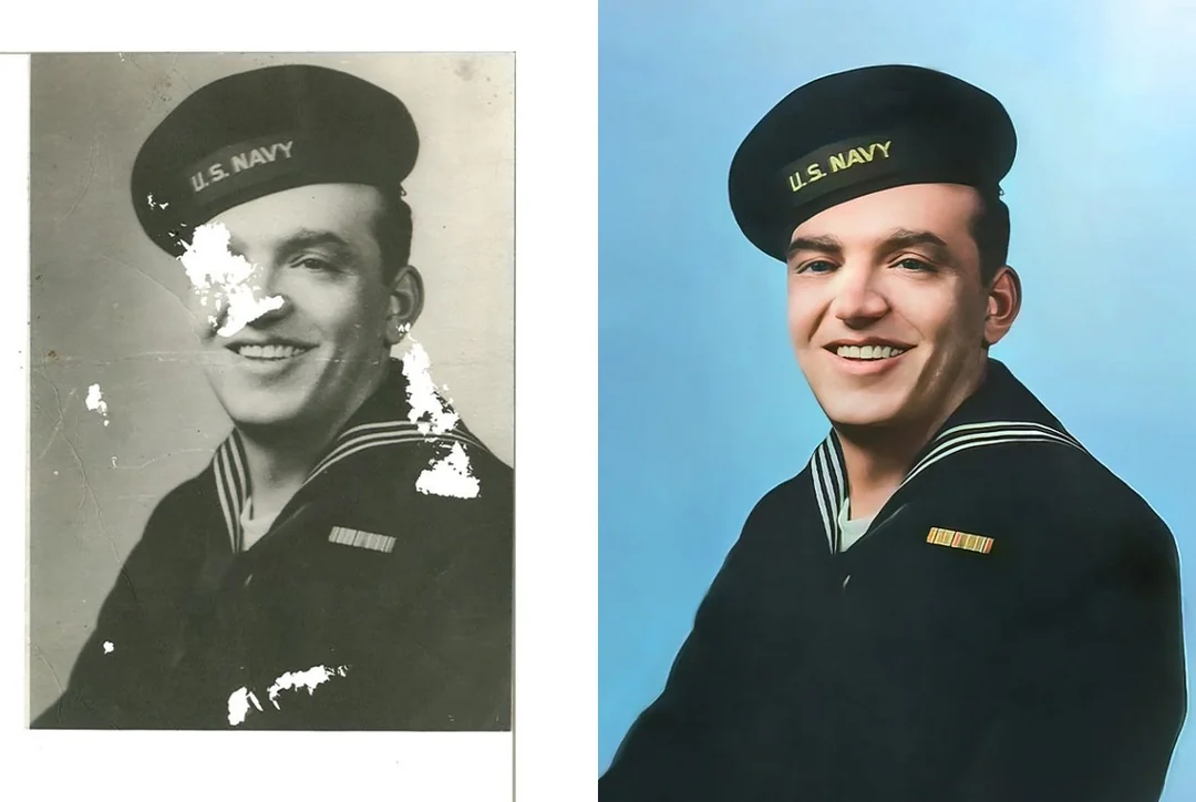 Restauração de foto - Antes e Depois